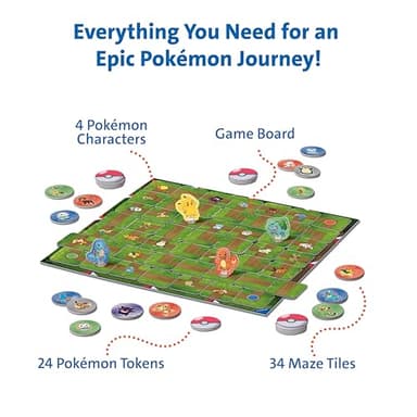 Ravensburger Labyrinth Pokémon Board Game – A Strategic Maze Adventure for Family Nights & Pokémon Parties – Includes Pikachu, Bulbasaur, and More – Great Birthday Gift for Kids Ages 7 and Up - Image 3