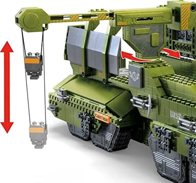 MEGA Halo Infinite Building Toys Set, UNSC Elephant Sandnest Tank with 2041 Pieces, 5 Poseable Articulation Micro Action Figures, Green, Kids and Fans - Image 3