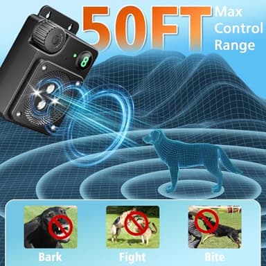 Anti Barking Devices, Ultrasonic Dog Bark Deterrent Devices, Dog Barking Deterrent Devices, Dog Barking Stopper, Anti Barking Device for Dogs Long Range 50ft, Bark Box Indoor Outdoor for Dogs Training - Image 3