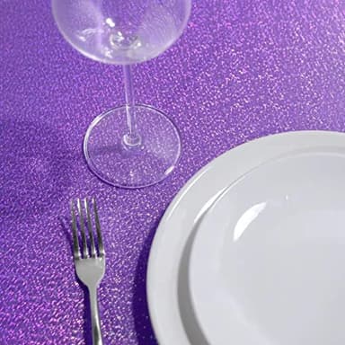 Fitable Sequin Tablecloth for Parties 60x120 Inch - Sparkle Glitter Table Cloth Laser Rectangle Overlay for Wedding Baby Shower Ceremony Birthday Holiday Banquet Decor, Purple - Image 5