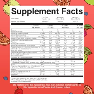 MaryRuth Organics Liquid Morning Multivitamin Essentials+ | Vitamin A C D E B6 B12 Biotin Zinc, Mens Womens Multivitamin, Immune Support, Beauty | Sugar Free | Vitamins for Ages 1+ | Vegan | 32 Fl Oz - Image 2