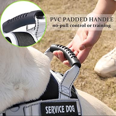 Dogmify Service Dog Vest,No Pull in Training Service Dog Harness and 5FT Dog Leash Set, Adjustable 3M Reflective Nylon Pet Dog Vest with Handle,Easy Control for Small Medium Large Dogs(S,Black) - Image 4