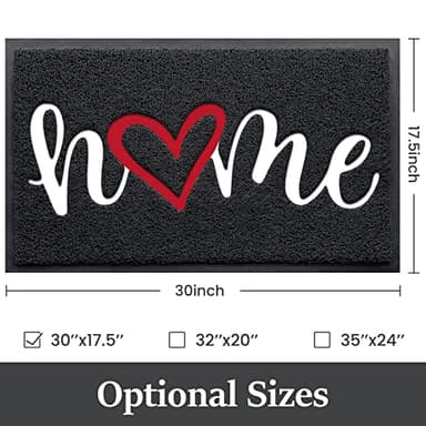 StepLively Door Mat Home Welcome Mats Outdoor and Indoor, Heavy-Duty Low-Profile Non-Slip Front Welcome Mat for Home Entrance, Outside Entry, Yard, Floor, Patio (30''x17.5'', Black) - Image 3