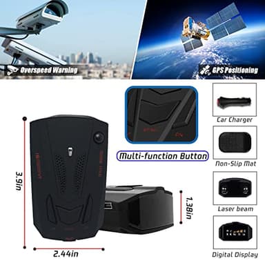 New Driving Aids for Cars with Led Display, Long Range Detection, Mute Memory, City/Highway Mode Detectors, Ideal Gifts for Cars (Black) - Image 6