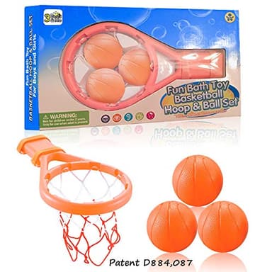 3 Bees & Me Bath Toy Basketball Hoop & Balls Set for Boys and Girls - Kid & Toddler Bath Toys Gift - Image 7