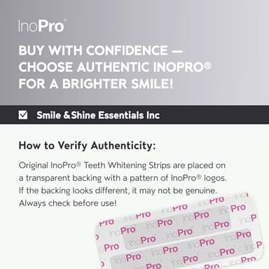 InoPro Natural Teeth Whitening Strips Kit 14 Treatments - Sensitive Teeth Whitener, Peroxide Free with Papain, Bromelain, Coconut Oil, White Strips for Teeth Whitening (28 Strips) - Image 2