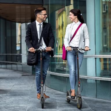 Electric Scooter Adults, Max 16Mph & 10-15 Miles Range E-Scooter, E-Scooter with APP Control, Powerful 350W 8.5" Solid Tires Foldable Electric Scooters (Seats Optional) (JS01-5.2ah-Grey1) - Image 7