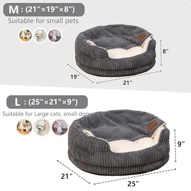 OMLIVLIES Cat Beds for Indoor Cats,with Soft Hooded Blanket.Comfortable Cute cat Bed,Removable Inner pad Washable with Non-Slip Bottom,Cozy Kitten、Small Dog Bed (Dark Grey) - Image 6