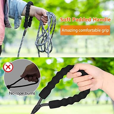 NTR Heavy Duty Large Dog Leash, 30FT Reflective with Swivel Lockable Hook and Comfortable Padded Handle, Puppy Leash for Walking, Hunting, Camping, Backyard for Small Medium and Large Dogs - Image 4