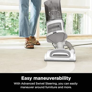 Shark | Upright Vacuum Cleaner | Navigator Lift-Away | Swivel Steering | HEPA Filter | Vacuum for Pet Hair | Crevice Tool & Dusting Brush Included | For Carpets & Hard Floors | White/Silver | NV356E - Image 2