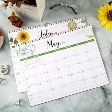 Wall Calendar 2025-2027 - JULY 2025 to JUNE 2027, 24 Months Wall Calendar 2025-2027, 14.8'' x 11.5'', Large Blocks with Julian Dates - Image 2