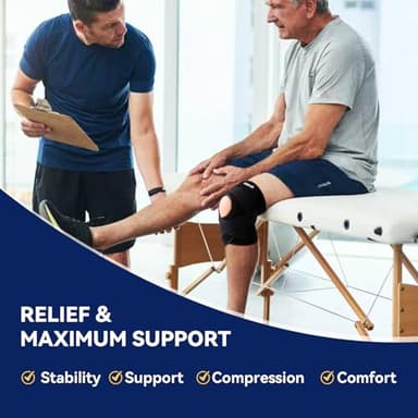 JOMVD Knee Brace for Knee Pain, Meniscus Tear, Adjustable Knee Support with Side Spring Stabilizers for Meniscus Tear, Arthritis, Patella Stability, Knee Pain Relief, Women and Men - Image 7