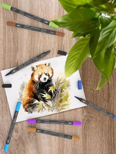 KEMYR Markers for Adult Coloring Books: 80 Color Dual Tip Fine & Brush Pens - Water-Based Coloring Marker for Adults Drawing Sketching Bullet Journal Writing Lettering No bleeding - Image 8