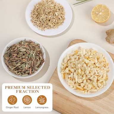 FullChea - Lemon Ginger Tea Bags, 50 Teabags - Pleasantly Spicy & Warming - Non-GMO - Caffeine-free - Support Healthy Digestion & Boost Immunity - Image 4