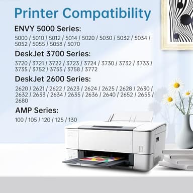 65XL 65 Ink Cartridges Black/Color Combo Pack Replacement for HP Ink 65 Compatible for HP Envy 5055 5000 5070 5052 5014 DeskJet 3755 3772 3752 3722 2600 2622 AMP Series Printer (1 Black, 1 Tri-Color) - Image 2