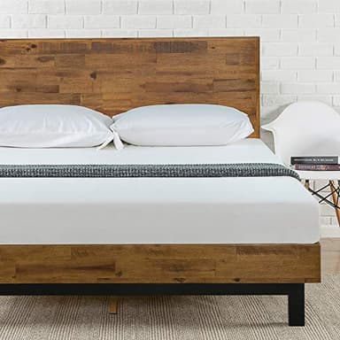 ZINUS Tricia Wood Platform Bed Frame with Adjustable Headboard, Wood Slat Support with No Box Spring Needed, Easy Assembly, King - Image 1