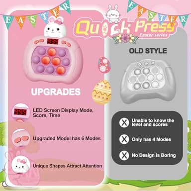 Pop Game - Light Up Fidget Toy for Kids & Adults, Quick Push Fast Push Sensory Toys for Kids 5-7 & 8-12, Handheld Relaxing Stress Relief Game for Autism, ADHD - Fun Fidget Toys for Adults & Children - Image 3