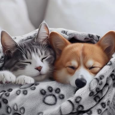 Luciphia Premium Soft Dog Blanket for Small Medium Large Dogs Washable 300GSM Fluffy Warm Fleece Puppy Cat Paw Print Pet Flannel Grey Paw L(41"x31") - Image 3