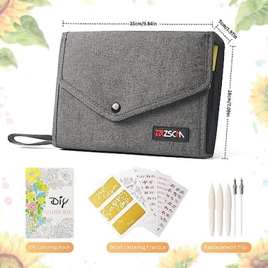 ZSCM 60 Colors Markers for Adult Coloring Books No Bleeding - Duo Tip Brush Pen, Artist Fine & Brush Coloring Markers for Adult Calligraphy, Drawing, Sketching & Journaling - Image 3