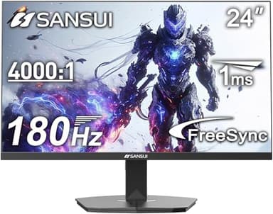 SANSUI 24 Inch Gaming Monitor 180Hz, DP 1.4 & HDMI 2.0 Ports High Refresh Rate Computer Monitor, Racing FPS RTS Modes, 1ms Response Time 110% sRGB (ES-G24F4, HDMI Cable Included) - Image 1
