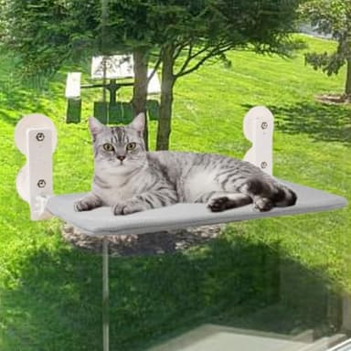 JAMESVAN Cat Window Perch,Foldable Cat Hammock for Window,Cat Window Hammock with 4 Suction Cups - Image 1