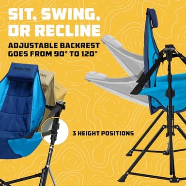 Wise Owl Outfitters Hammock Chair for Adults – Comfortable Portable Folding Rocking Camping Chair with Carry Bag – Great for Lawn, Campsite & Outdoors - Image 3
