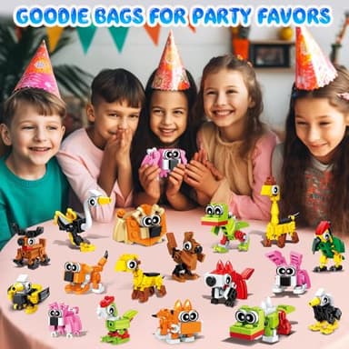 INSOON 30 Pack Party Favors for Kids, 750 PCS Animals Building Block Toy for Goodie Bag Stuffers, Classroom Student Prizes Easter Gift Children's Day Birthday for Kids Boys Girls Ages 6-12+ - Image 2