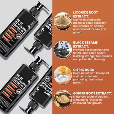 Root Activator Shampoo for Men: Hair Growth Shampoo for Hair Loss and Thinning Hair - 10.1 fl oz / 300 mL - Image 3