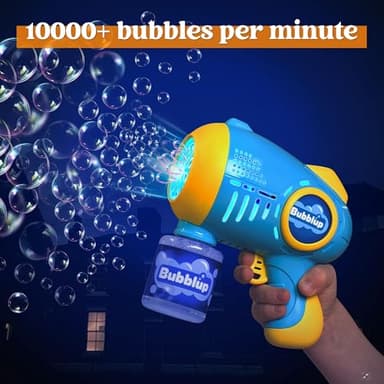 JOYIN 2 Kids Bubble Guns with 4 Bottles Solution, Automatic Bubble Machine Gun with 8 Holes for Kids, Adults, Summer Toys, Easter Basket Stuffers, Birthday Gift, Party Favors - Image 4