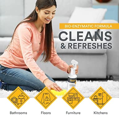 Zeiff Pet Stain and Odor Remover - Pet Odor Eliminator for Home and Professional Use - Pet Urine Enzyme Cleaner to Break Up Tough Stains - Carpet Stain Remover for Dog Urine and Cat Pee, Feces, Fluids - Image 3