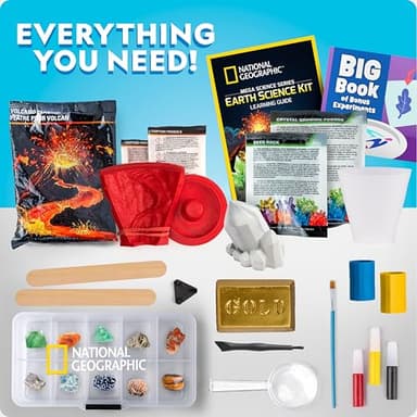 National Geographic STEM Science Kit - 15+ Experiments, Crystal Growing, Volcano Kit, Dig Kits & Gemstones for Kids - Amazon Exclusive - Image 5