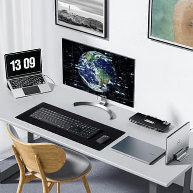 Reniteco Large Gaming Mouse Pad with Durable Stitched Edges, Non-Slip Rubber Base, Big Computer Keyboard Mouse Mat Desk Pad for Home Office Gaming Work, 31.5"x11.8"x0.12", Black - Image 7