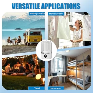 2025 New Portable Ultrasonic Mini Washing Machine – Rechargeable Travel Laundry Solution for Underwear, Compact Design for Apartments, Dorms, RVs, and Camping (White) - Image 4