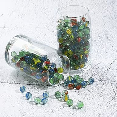 CHUKEMAOYI 400 pcs Color Mixing Glass Marbles ,9/16 inch Bulk for Kids Marble Games,DIY and Home Decoration - Image 4