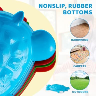 JOYIN Turtle Balance Stepping Stones, 6 Pcs Kids Turtle Jumping Stones Steps Stones Up to 265 Ibs, Toddler Obstacle Course Coordination Game Toys for Ages 3 Years and UP Indoor or Outdoor Play - Image 4