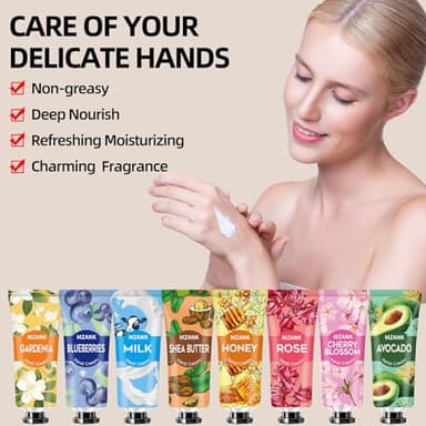 14 Pack Hand Cream for Dry Cracked Hands,Stocking Stuffers Gifts for Women Teengirls,Valentines Day Gifts,Bridesmaid Gifts,Nurse Appreciation Gifts,Teacher Appreciation Gifts,Hand Lotion Travel Size - Image 7