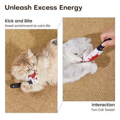 Potaroma 4Pcs Cat Toys, Horror Knife-Shaped Kitten Catnip Crinkly Sound Toys, Indoor Exercise for All Cat Breeds 6.5 Inches - Image 5