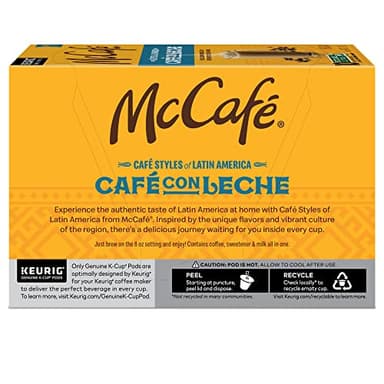 McCafe Cafe Styles of Latin America Cafe con Leche, Keurig Single Serve K-Cup Coffee Pods, 60 Count (6 Packs of 10) - Image 15