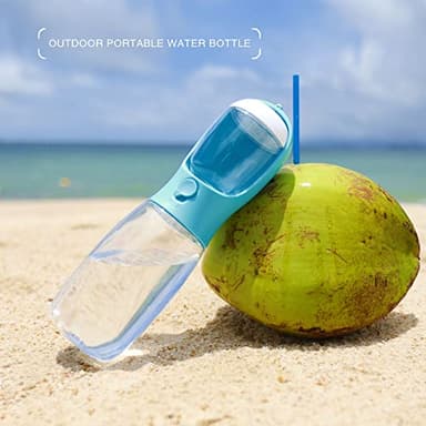AVELORA Dog Water Bottle,Portable pet Water Bottle with Food Container,Outdoor Portable Water Dispenser for Cat,Rabbit,Puppy and Other Pets for Walking,Hiking,Travel(10oz) - Image 6