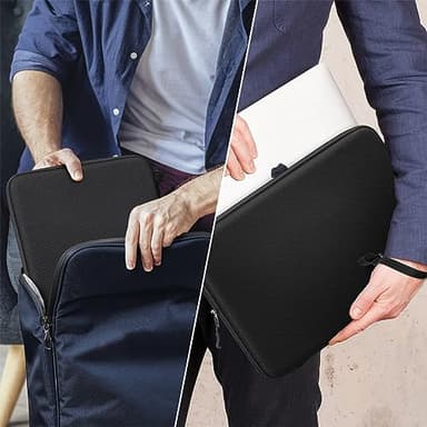 FINPAC Hard Laptop Sleeve Case for 15.3 inch MacBook Air M4 M3 M2 2025 2024, 16.2 inch MacBook Pro M4/M3/M2/M1 Pro/Max A2991 A2780 A2485 A2141, Waterproof Case for Surface Laptop/Book, Black - Image 7