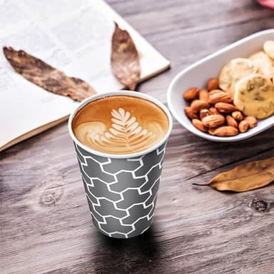 Huifany Coffee Cups 12 oz Paper Cups 240 Pack, Disposable Coffee Cups 12 oz Hot Cup, Disposable Cups Paper Insulated Cup for Cold Hot Drinks - Image 6