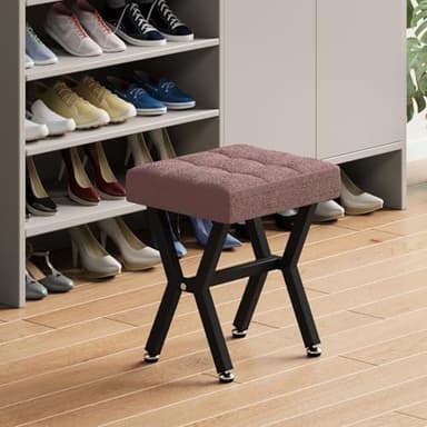 PROXRACER Modern Footstool Ottoman for Living Room & Bedroom, Small Rectangular Stool, Soft Cushion for Comfort, Versatile Storage Solution - Image 9