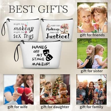 Small Funny Birthday Girlfriend Gifts for Women Makeup Cosmetic Travel Bags for Women Gag Gifts Funny Adult Teen Girls - Image 3