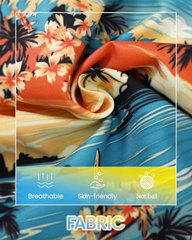 ZOEREA Toddler Baby Boy Clothes Hawaiian Outfit Shorts Sets Palm Printed Button Down Shirt and Shorts Summer Beach Clothes 2-3T - Image 4