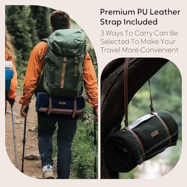 Molithe 100% Wool Blanket, 62" x 86", Warm, Thick, Washable, Military Wool Blanket, Great for Camping, Outdoors, Sporting Events, Survival Kits - Image 7