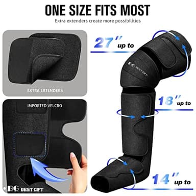 Gifts for Mom, Dad, Men, Women & Loved Ones – Air Compression Leg Massager with Heat – Ideal for Christmas, Mother Day & Father Day – Relieves Muscle Fatigue for Feet, Legs, Calves, Thighs, and Knees - Image 8