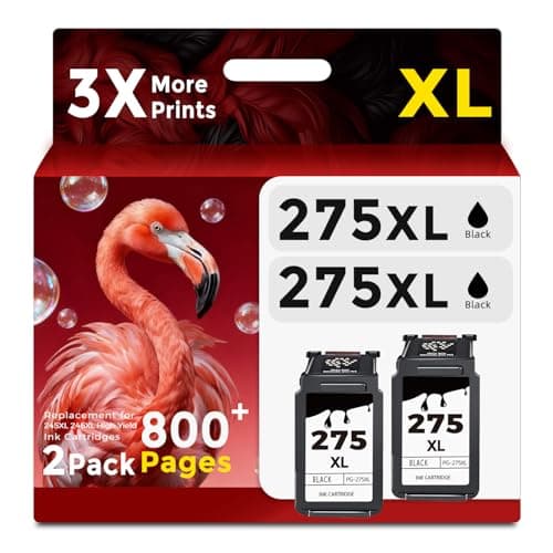 Ubinki PG-275XL Compatible Ink Cartridge Replacement for Canon Ink 275 PG-275 XL PG275 Black Ink Cartridge for TS3522 TR4720 TR4722 TS3520 TS3500 TR4700 TS3700 TS3720 TS3722 Printer (2 Black) - Image 1