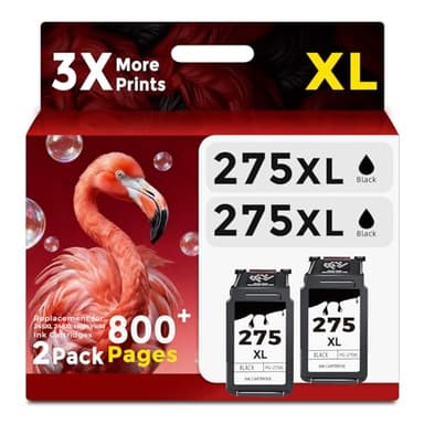 Ubinki PG-275XL Compatible Ink Cartridge Replacement for Canon Ink 275 PG-275 XL PG275 Black Ink Cartridge for TS3522 TR4720 TR4722 TS3520 TS3500 TR4700 TS3700 TS3720 TS3722 Printer (2 Black) - Image 1