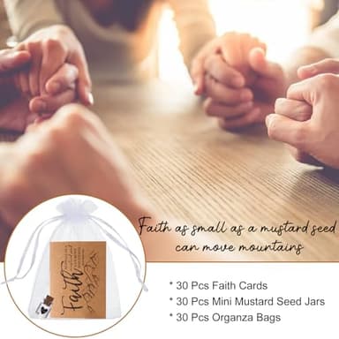 Qpige Bulk 30 Have a Little Faith Card Christian Gifts for Women, School Church Wedding Baptism Unique Christian Religious Inspirational Gifts for Women Men (1ml-30pcs) - Image 5