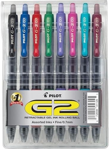 Pilot G2 Premium Gel Pens, Gel Roller Pens, Fine Point 0.7 mm Assorted Colors 8 - Image 3